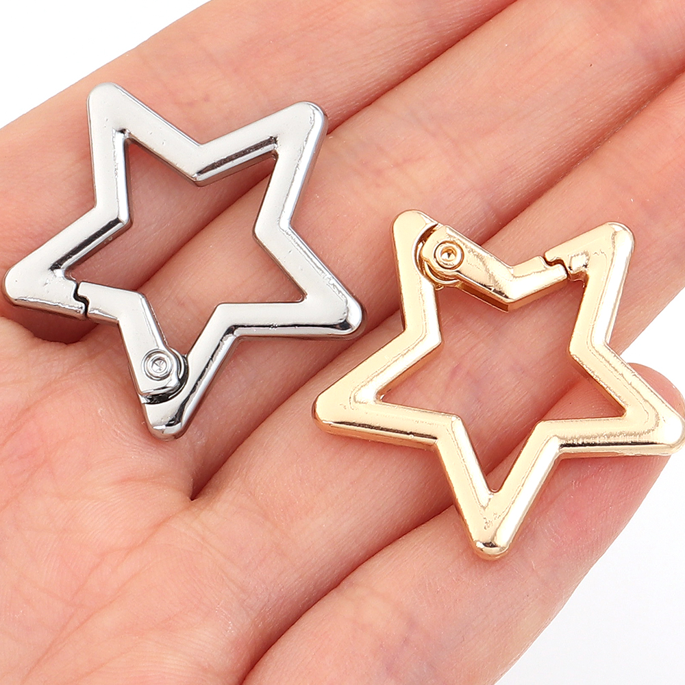 Jewelry Making Chain - 5pcs/lot Alloy Hollow Star Shaped Spring