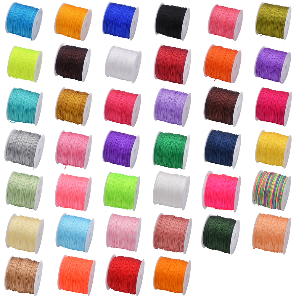 Knotting Cord Silk - 50Yds 0.8mm Crafts Nylon Cord For