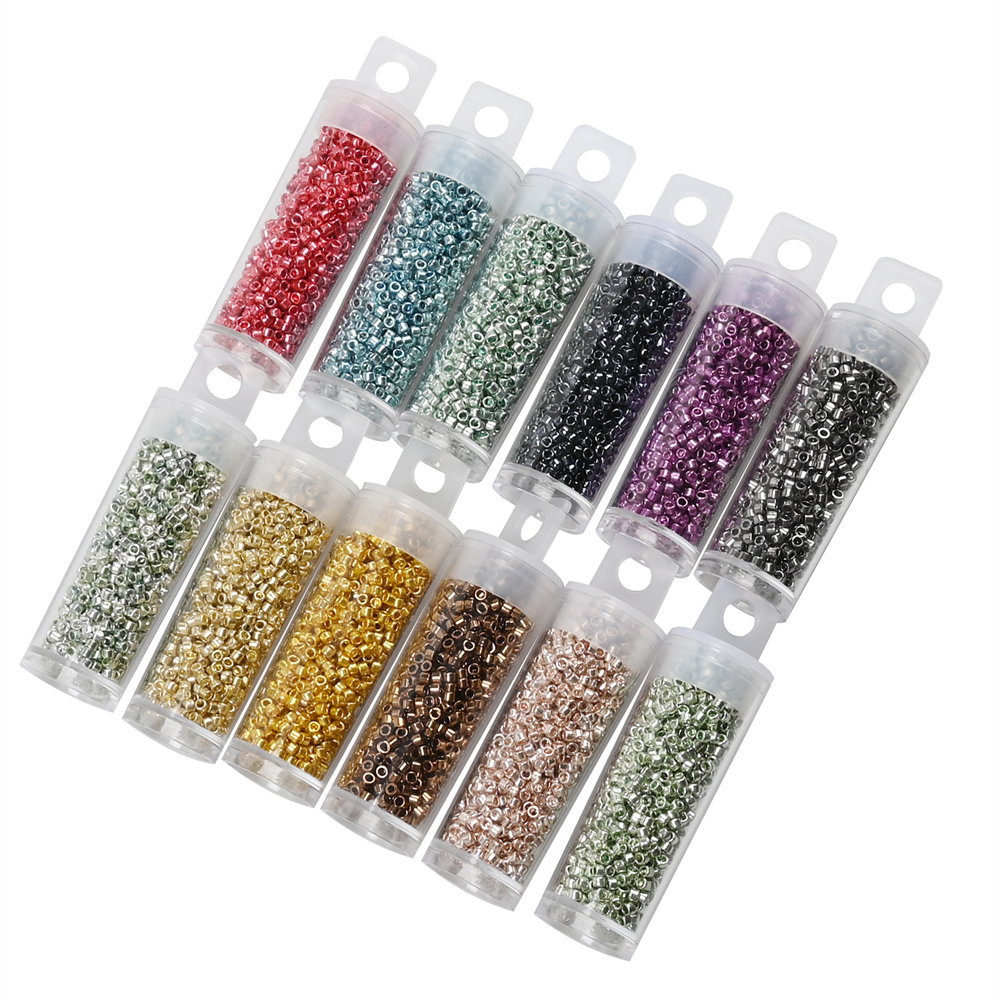 Jewelry Making Japan - 1200Pcs/Tube Metallic Japan Beads Uniform 2.0