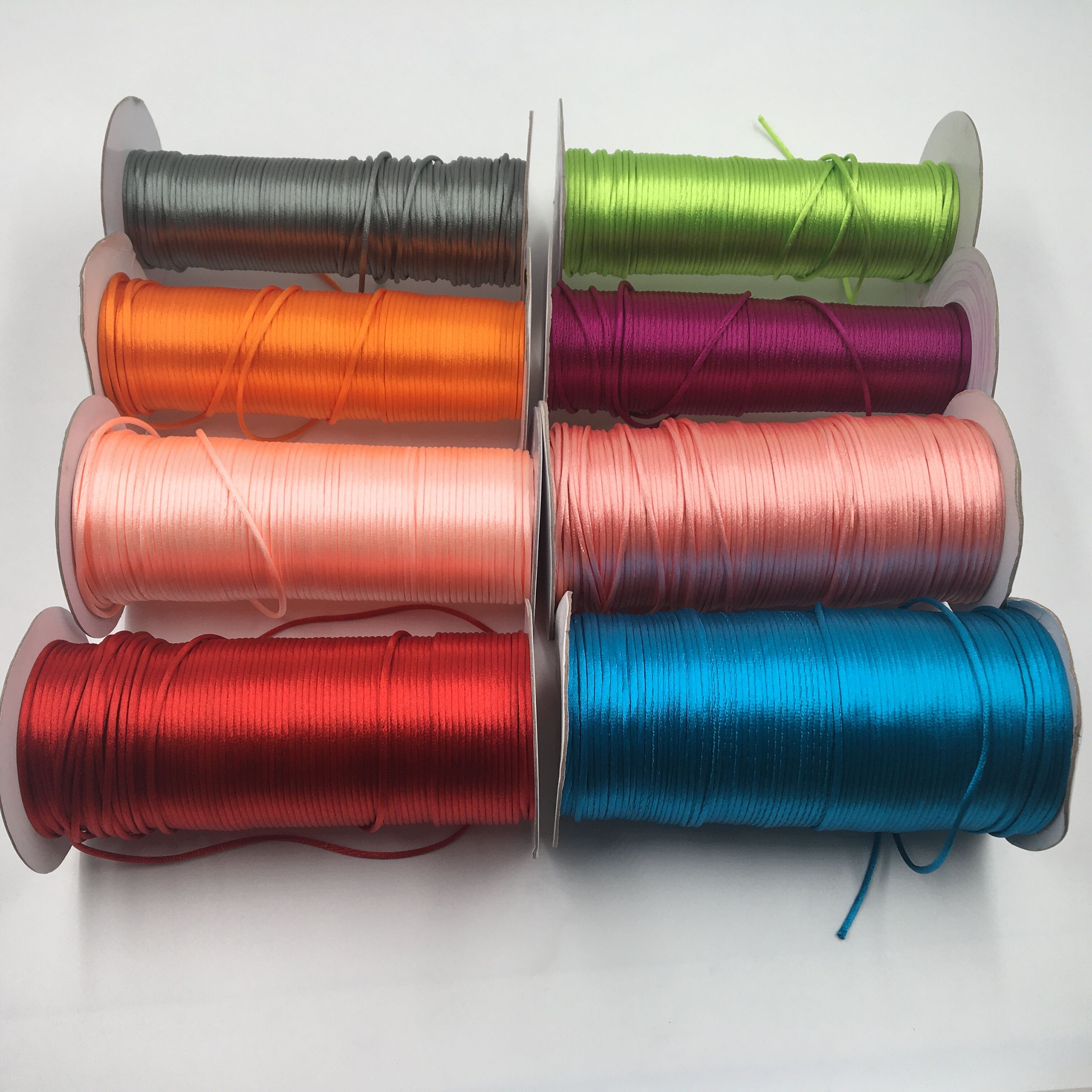 Knotting Cord Silk - 2mm 10 Meters/Lot Braided Macrame Silk
