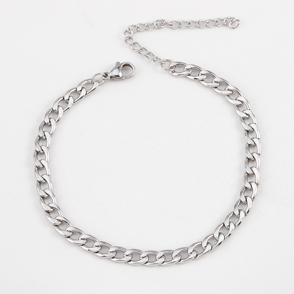 Lobster Clasp Silver - 5pc 2pc Stainless Steel Adjustable Bracelet