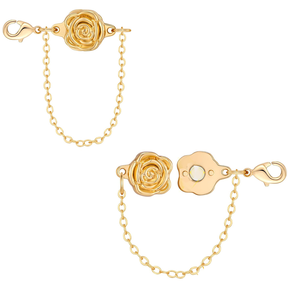 Jewelry Making Chain - 5pcs Rose Magnet Connected Clasp Pendant