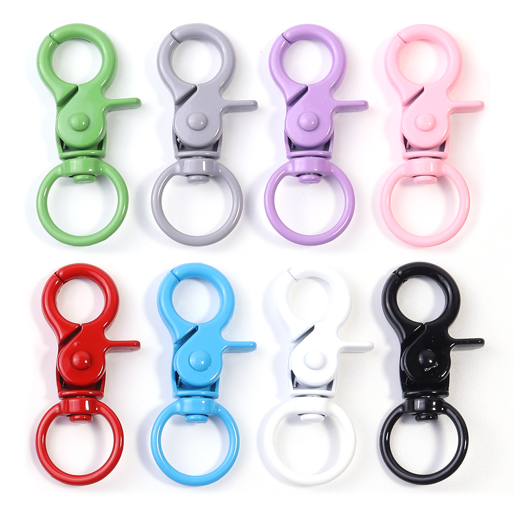 Jewelry Making Chain - 5Pcs/Lot Colorful Swivel Lobster Clasp Hooks