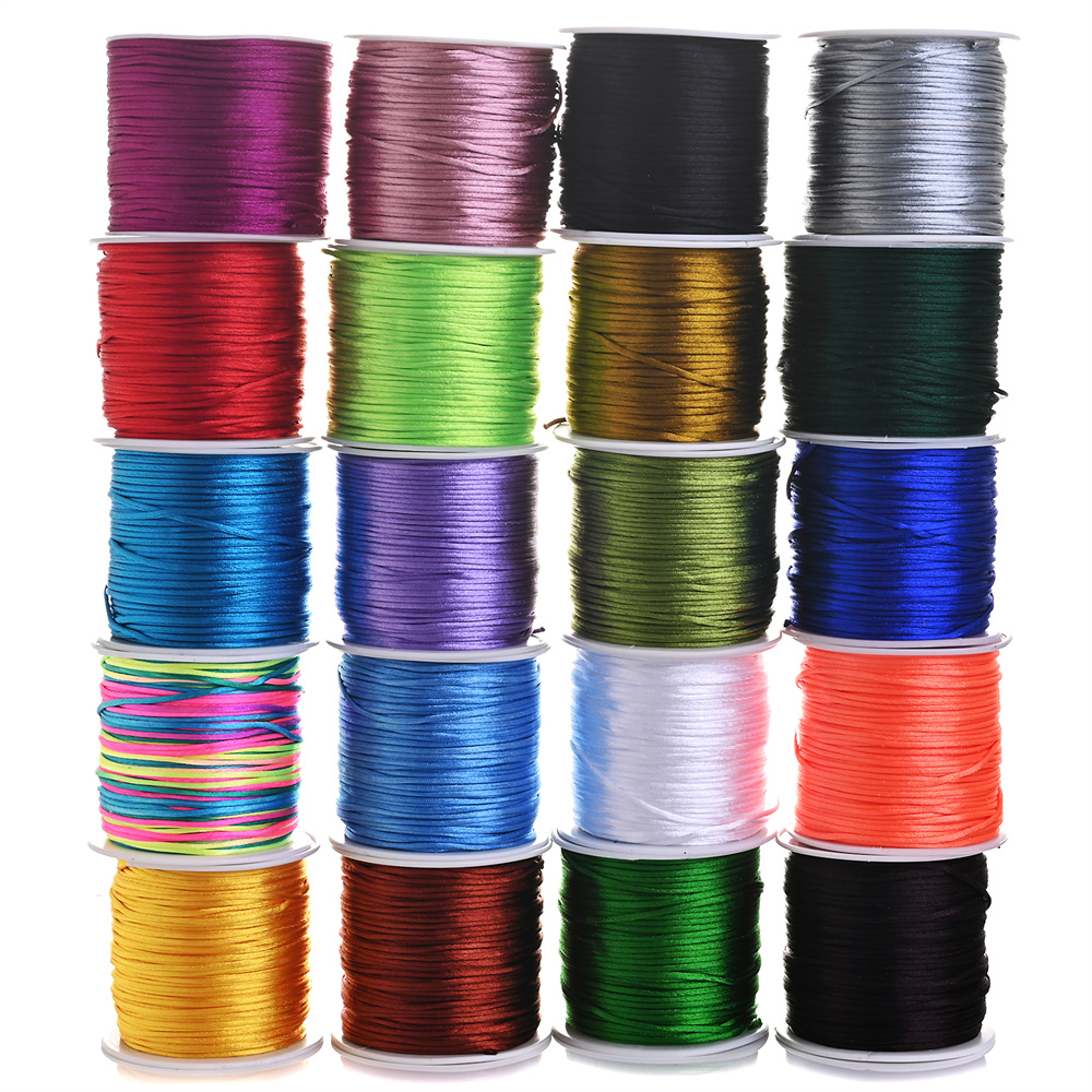 Knotting Cord Silk - 1.5mm 20M/ Roll Colorful Nylon Cord