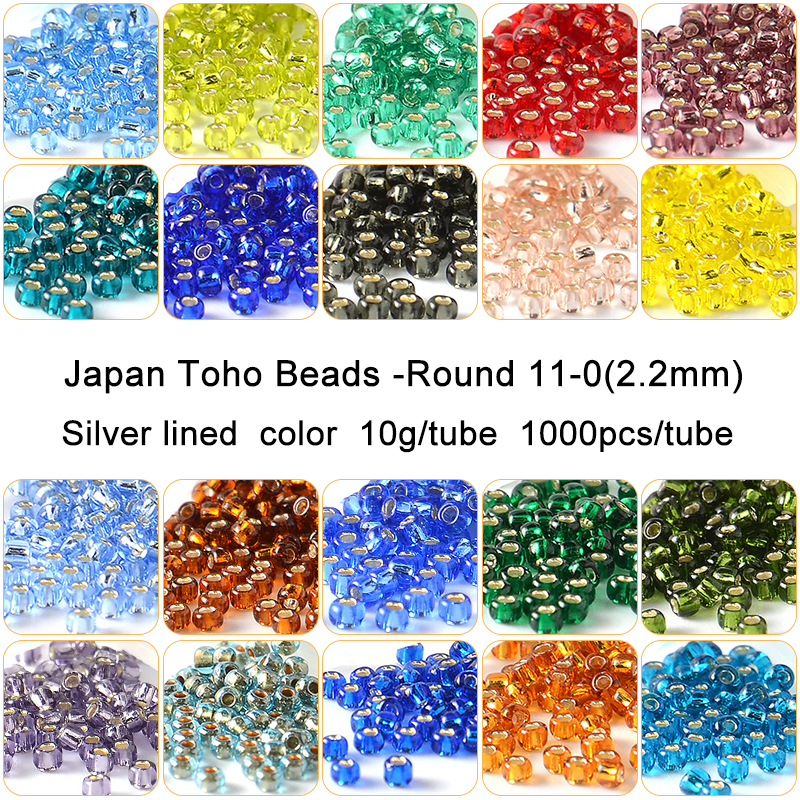 Jewelry Making Japan - 1000pcs 11/0 TOHO Round Beads Silver