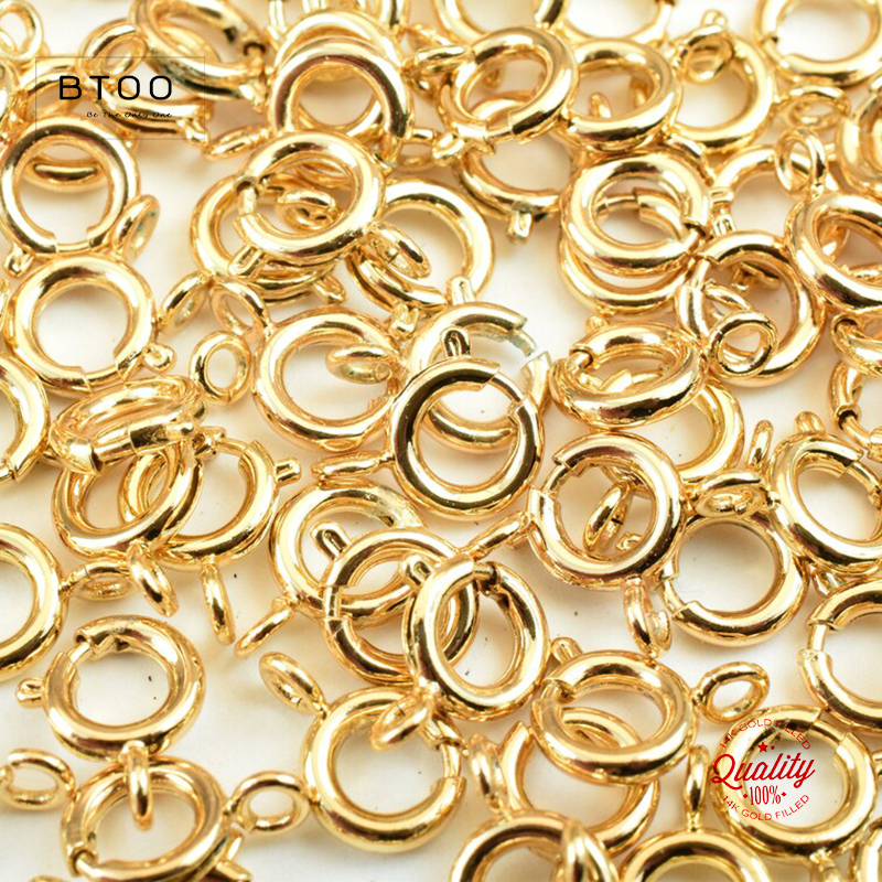 Jewelry Making Pins - 14K Gold Filled Spring Ring Clasps