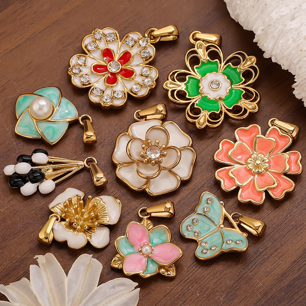 2PCS Stainless Steel Enamel La - Jewelry Making Materials Wholesale recensione e prezzo