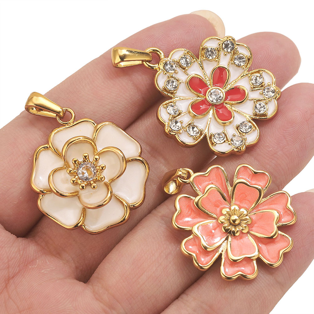 2PCS Stainless Steel Enamel La - Jewelry Making Materials Wholesale recensione e prezzo
