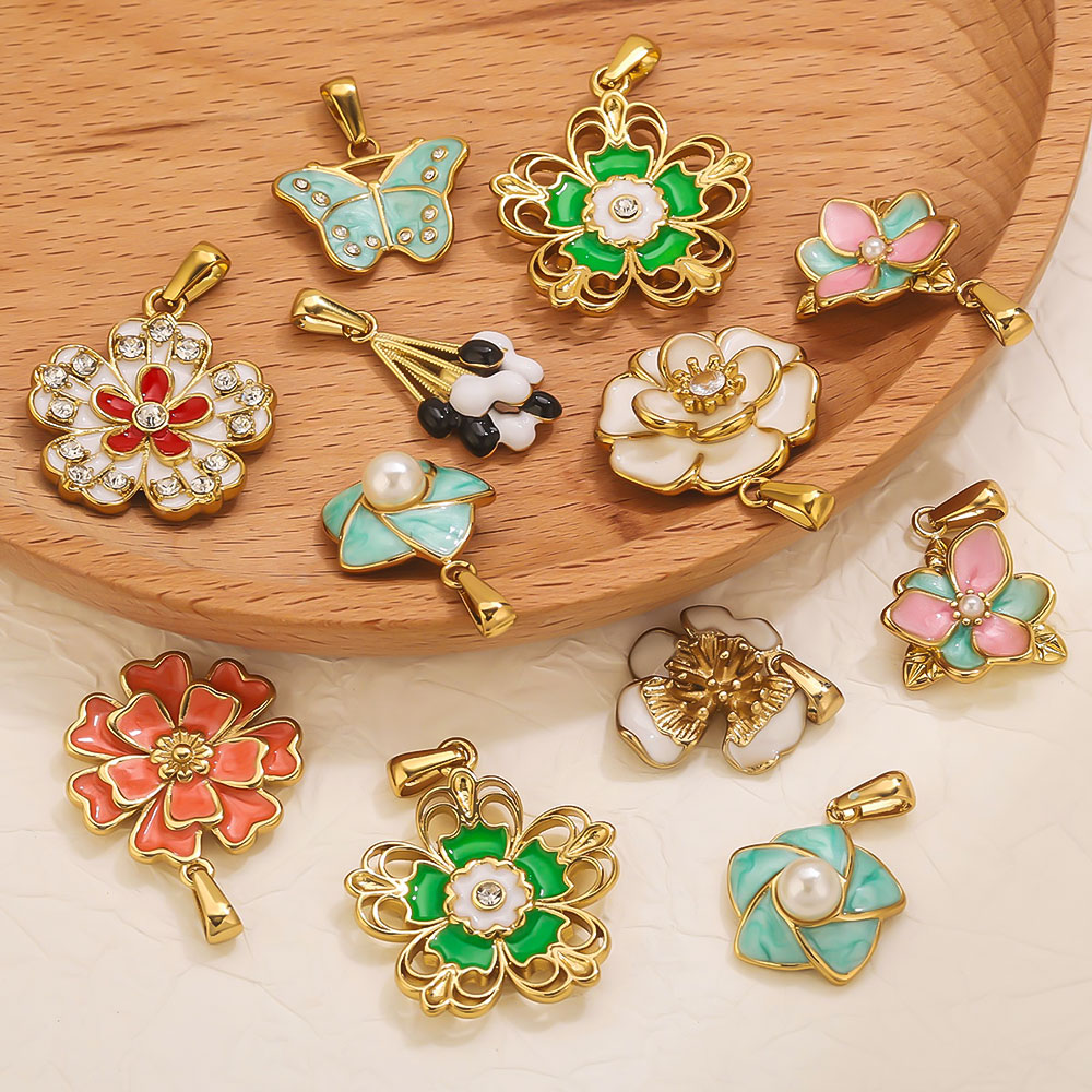 2PCS Stainless Steel Enamel La - Jewelry Making Materials Wholesale recensione e prezzo