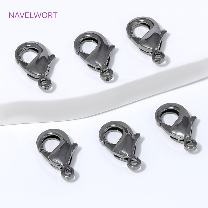 Black Plated Brass 12mm Lobste - Jewelry Making Items recensione e prezzo