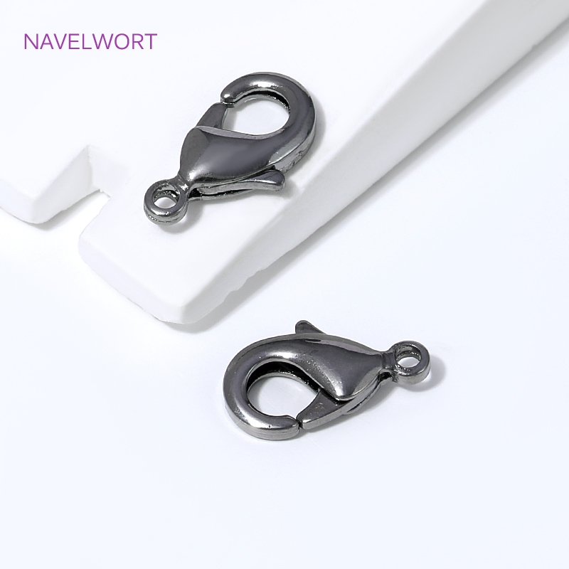 Black Plated Brass 12mm Lobste - Jewelry Making Items recensione e prezzo