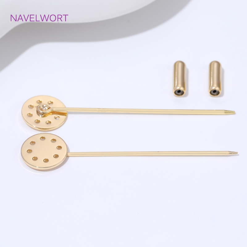 14K Gold Plated Long Brooch Sa - Jewelry Making Items recensione e prezzo