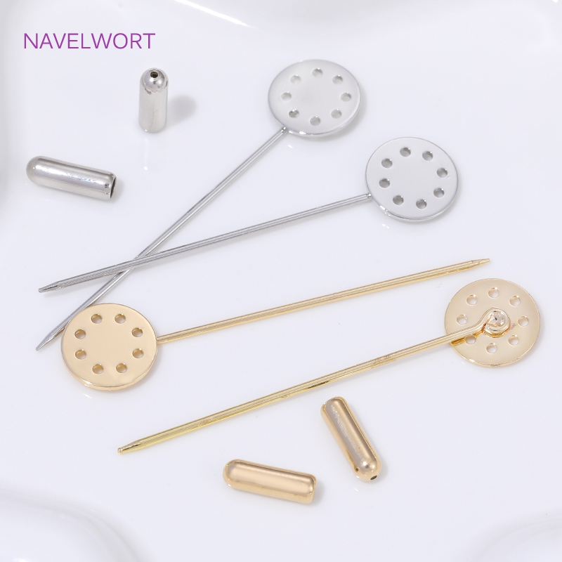 14K Gold Plated Long Brooch Sa - Jewelry Making Items recensione e prezzo
