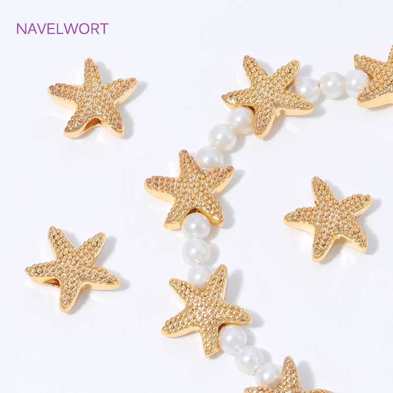 18K Gold Plated Starfish Space - Jewelry Making Items recensione e prezzo