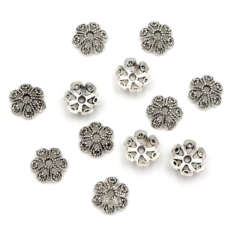 50pcs Flower Hollow Loose Spac - Jewelry Making Business recensione e prezzo