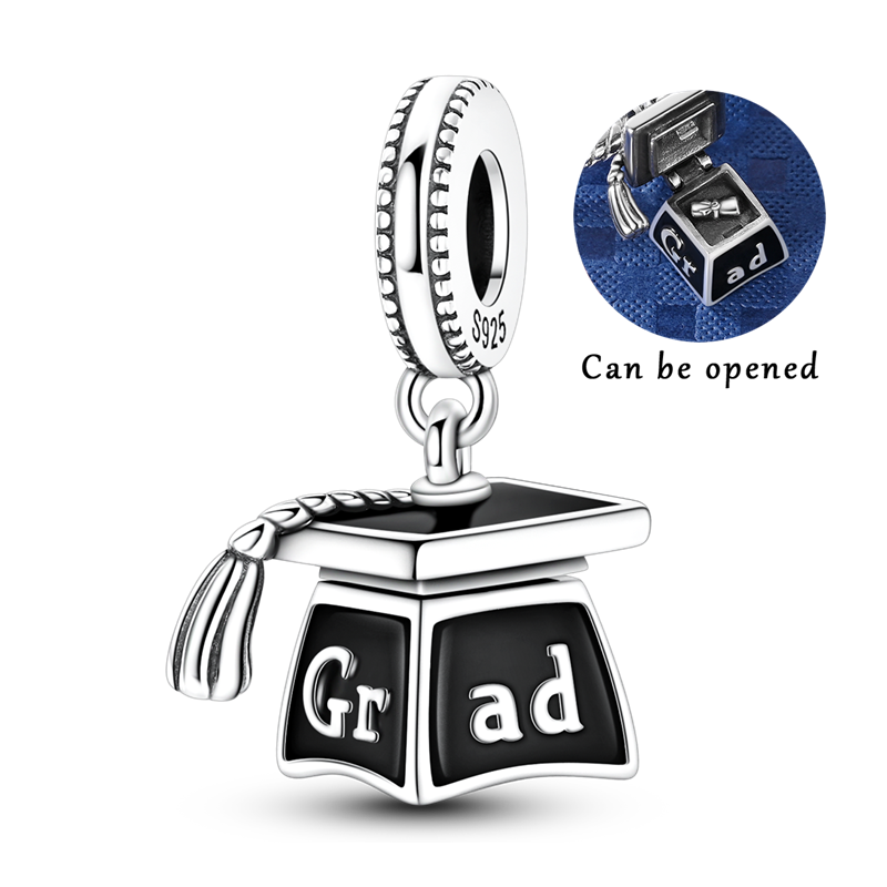 Grad Cap Charms 925 Sterling S - Jewelry Making Diploma recensione e prezzo