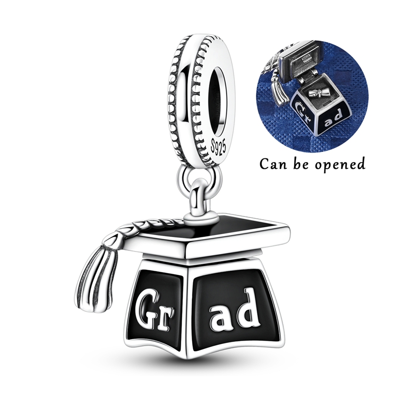 Grad Cap Charms 925 Sterling S - Jewelry Making Diploma recensione e prezzo