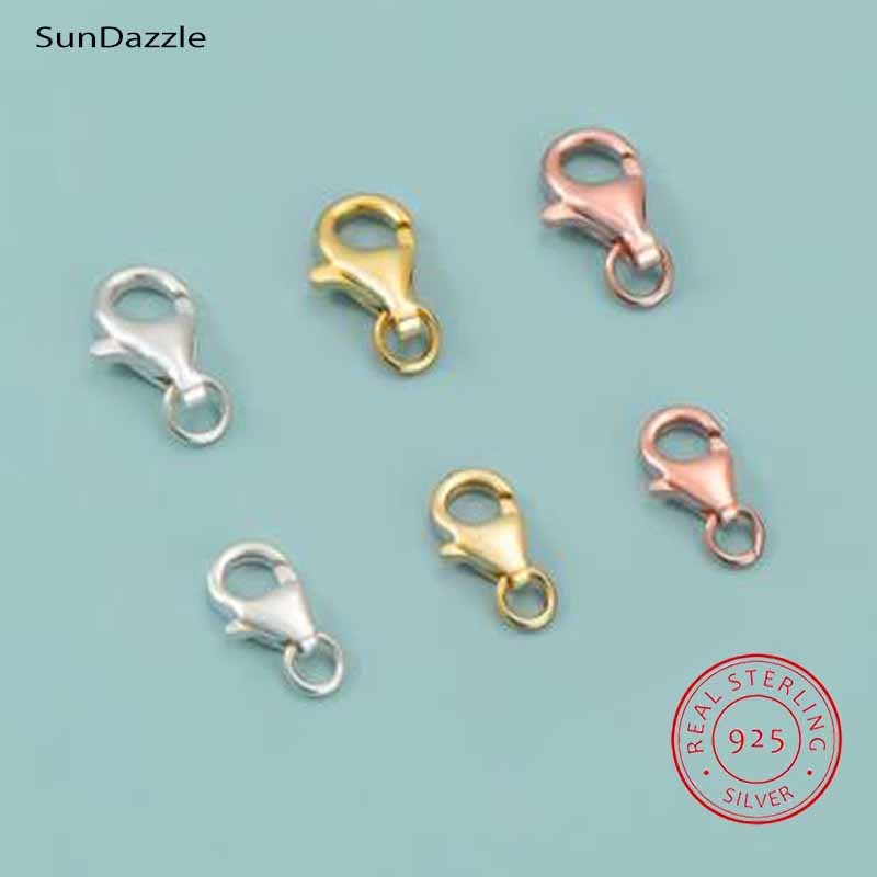 2pcs Genuine Real Pure Solid 9 - Lobster Clasp Silver recensione e prezzo