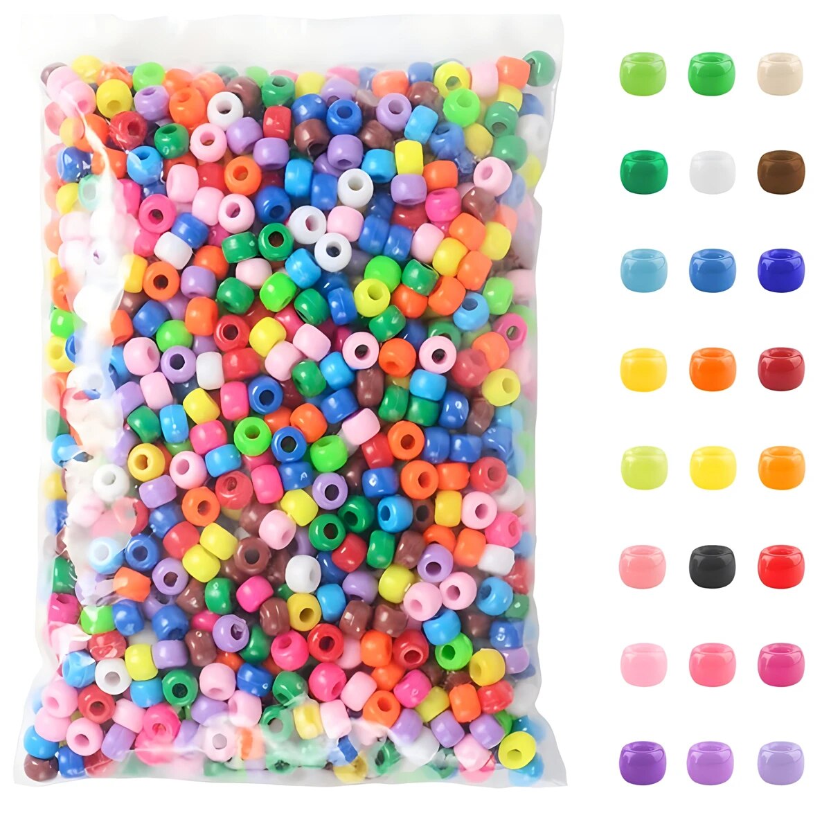 500pcs Pony Candy Colorful Pla - Jewelry Making Business recensione e prezzo