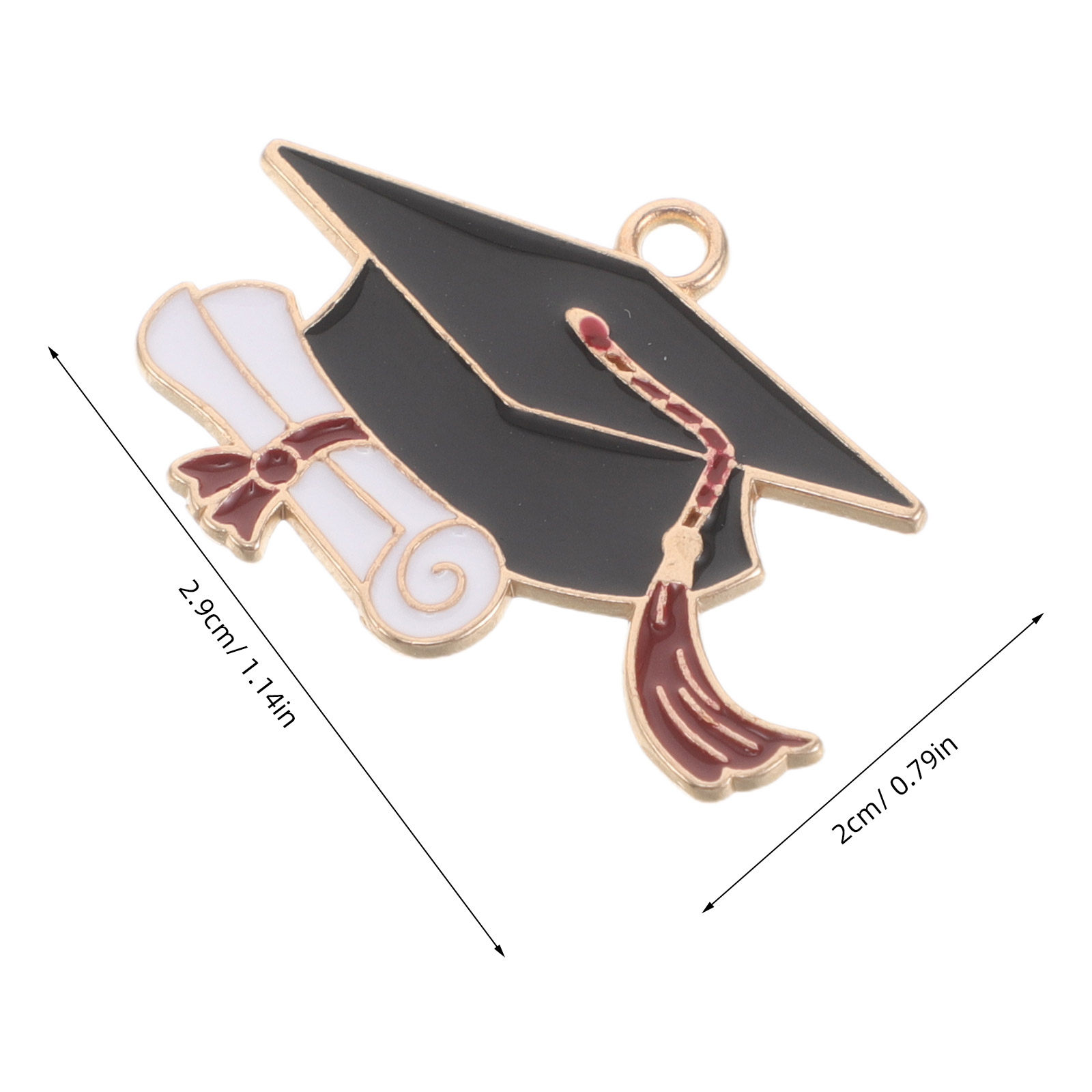 50Pcs Graduation Cap Pendants  - Jewelry Making Diploma recensione e prezzo