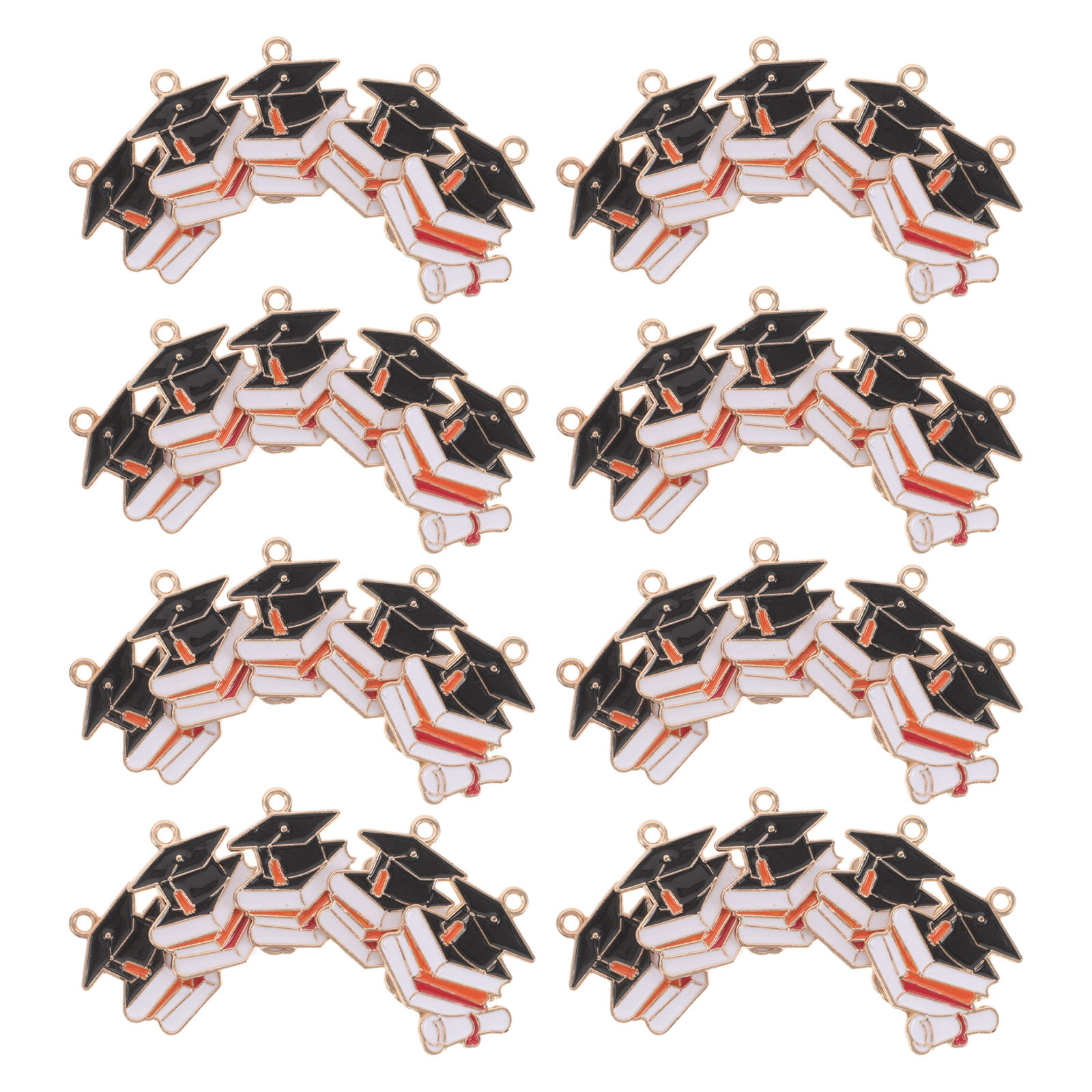 50Pcs Graduation Cap Pendants  - Jewelry Making Diploma recensione e prezzo
