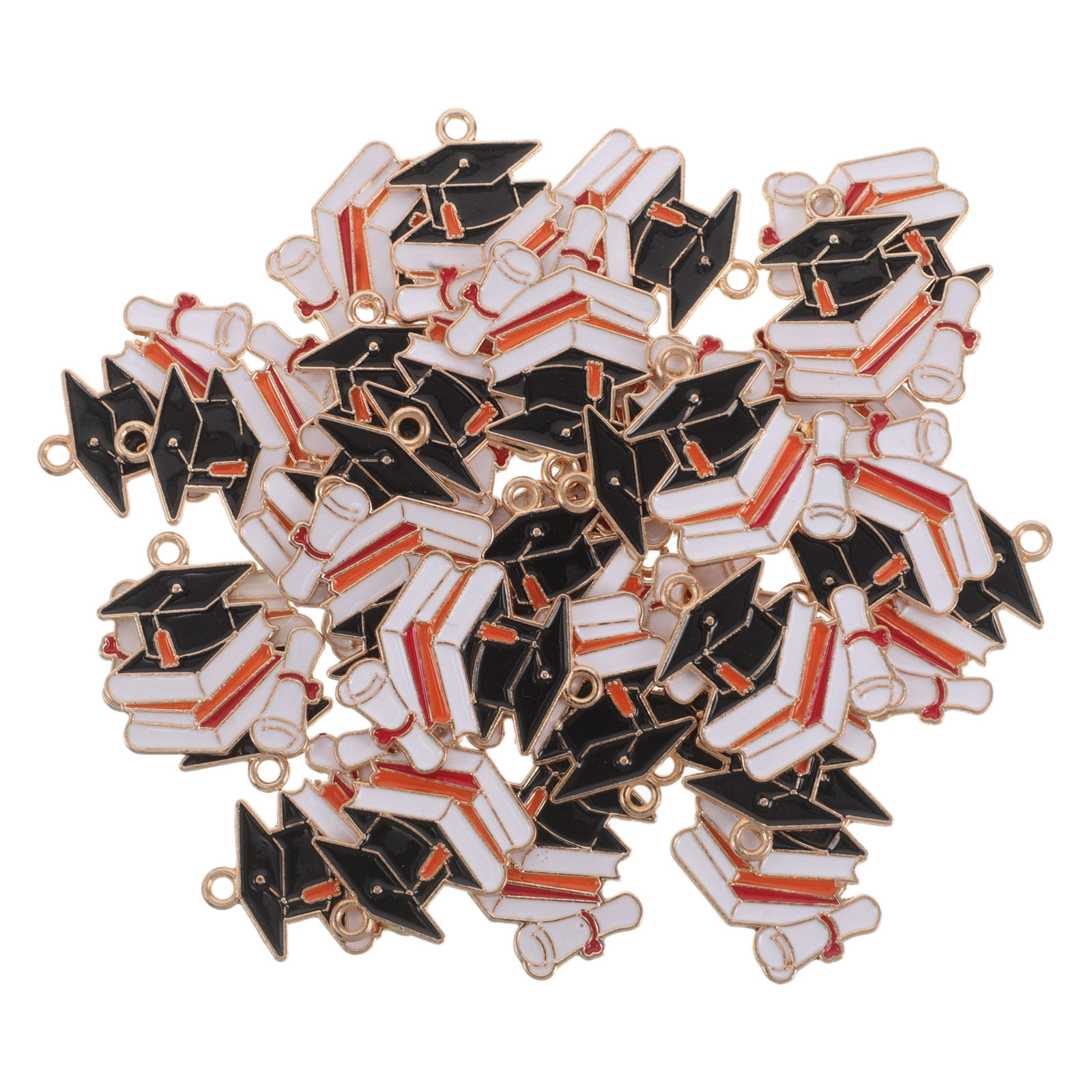 50Pcs Graduation Cap Pendants  - Jewelry Making Diploma recensione e prezzo