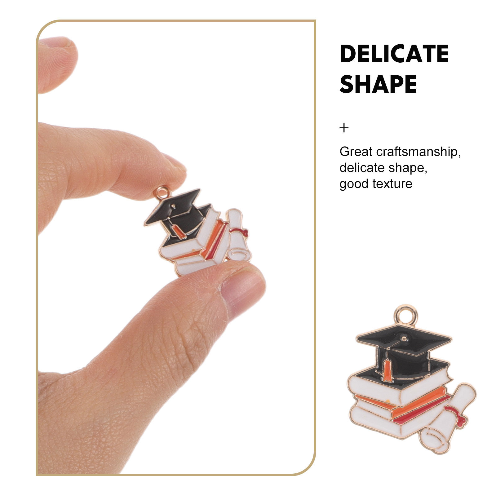 50Pcs Graduation Cap Pendants  - Jewelry Making Diploma recensione e prezzo