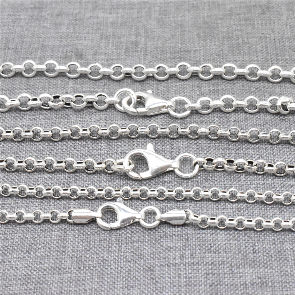 925 Sterling Silver Rolo Neckl - Lobster Clasp Silver recensione e prezzo