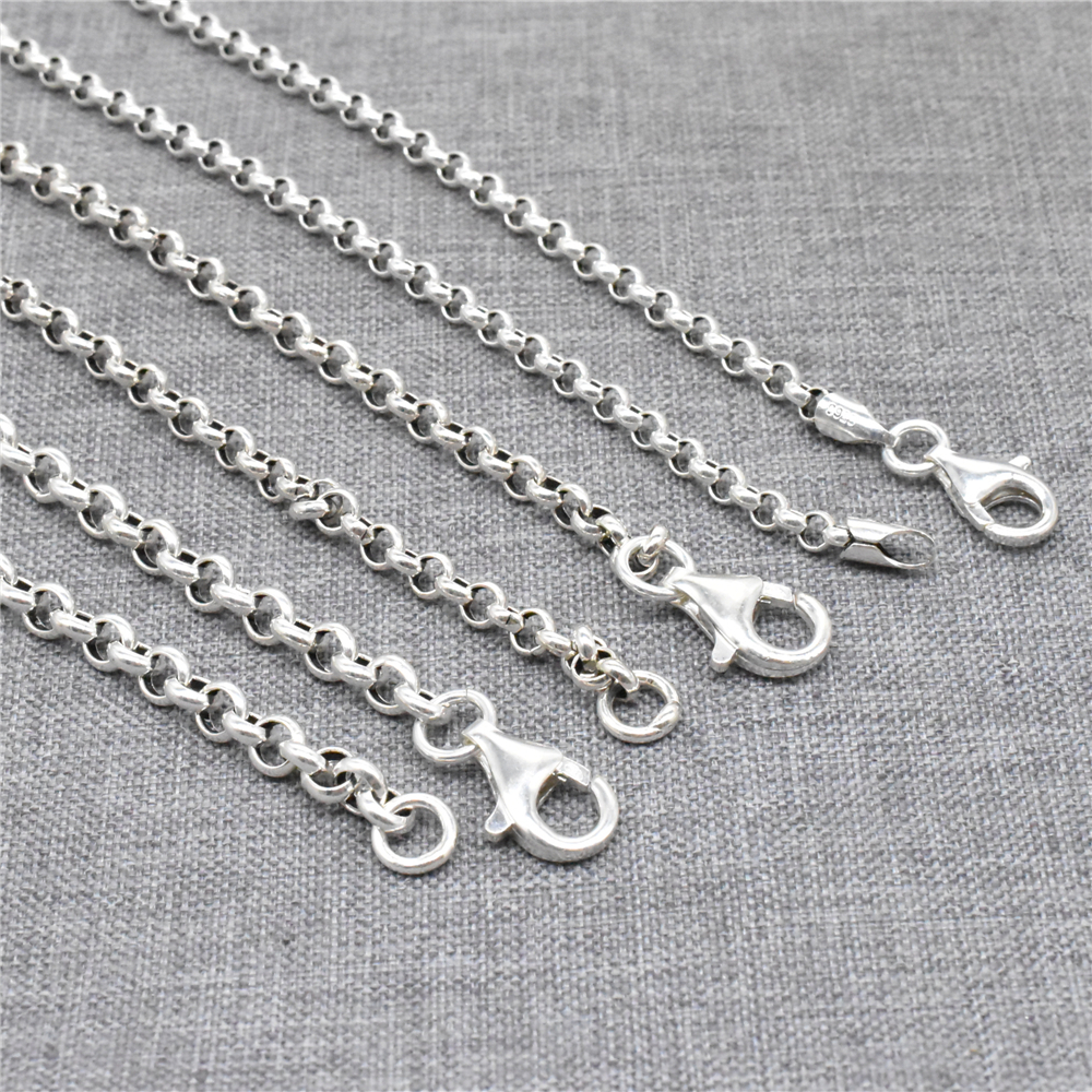 925 Sterling Silver Rolo Neckl - Lobster Clasp Silver recensione e prezzo
