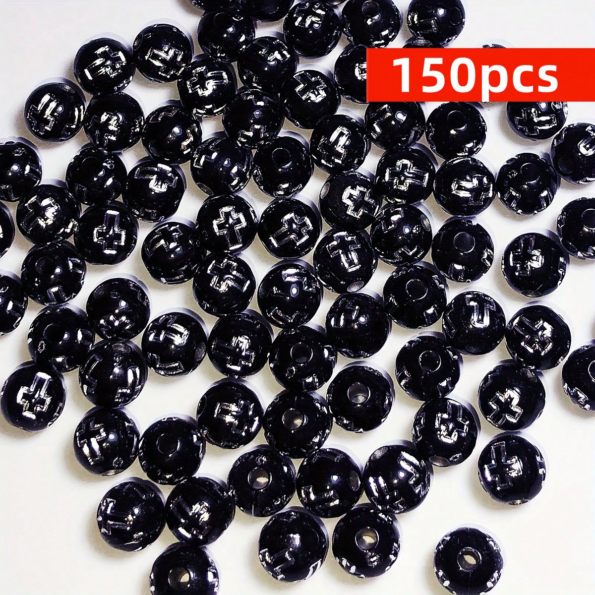 8mm 150pcs Black And White Cro - Jewelry Making Business recensione e prezzo