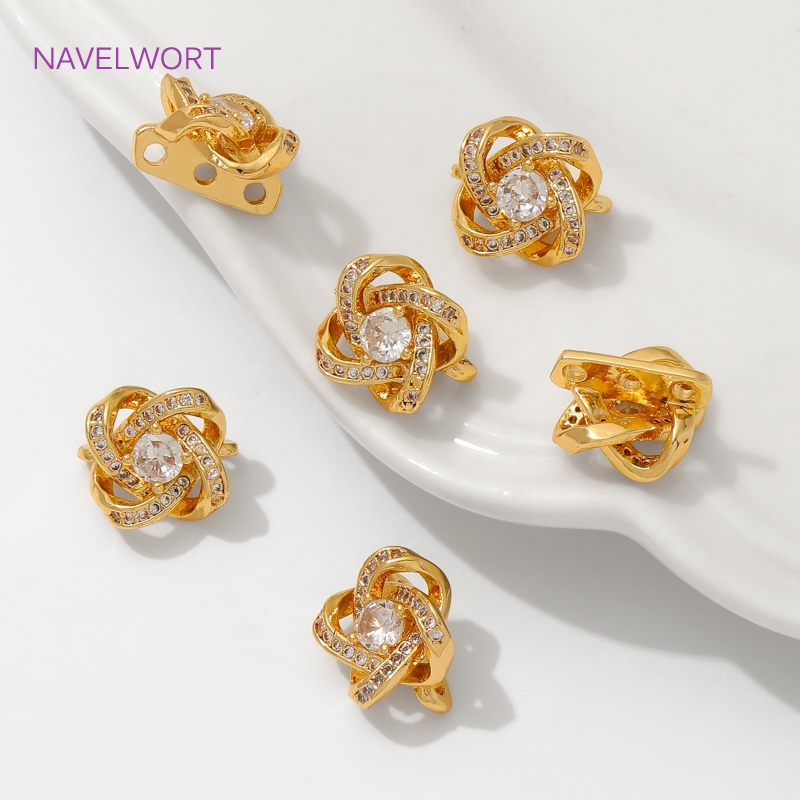 18K Gold Plated Inlaid Zircon  - Jewelry Making Items recensione e prezzo