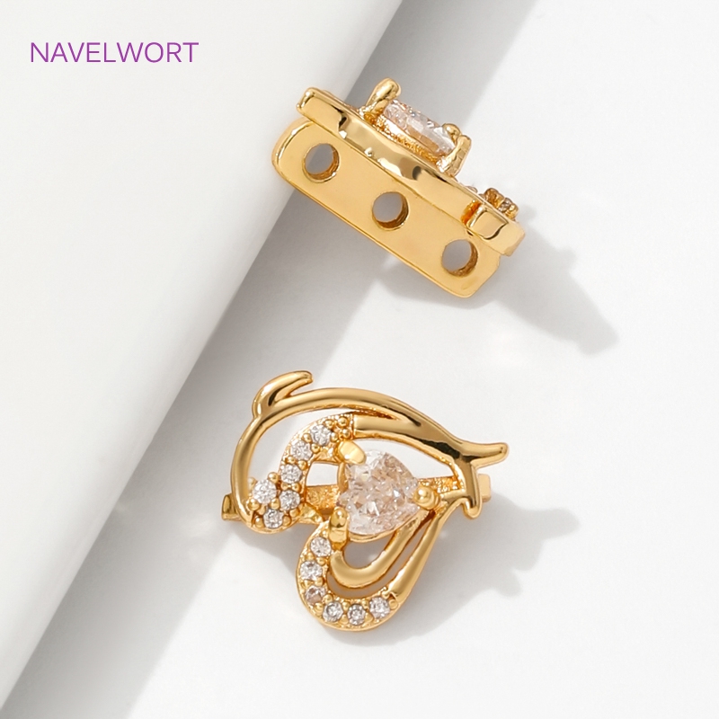 18K Gold Plated Inlaid Zircon  - Jewelry Making Items recensione e prezzo