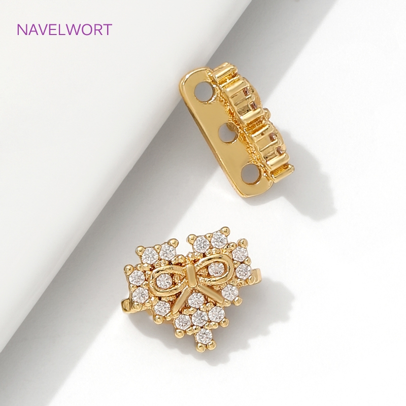 18K Gold Plated Inlaid Zircon  - Jewelry Making Items recensione e prezzo