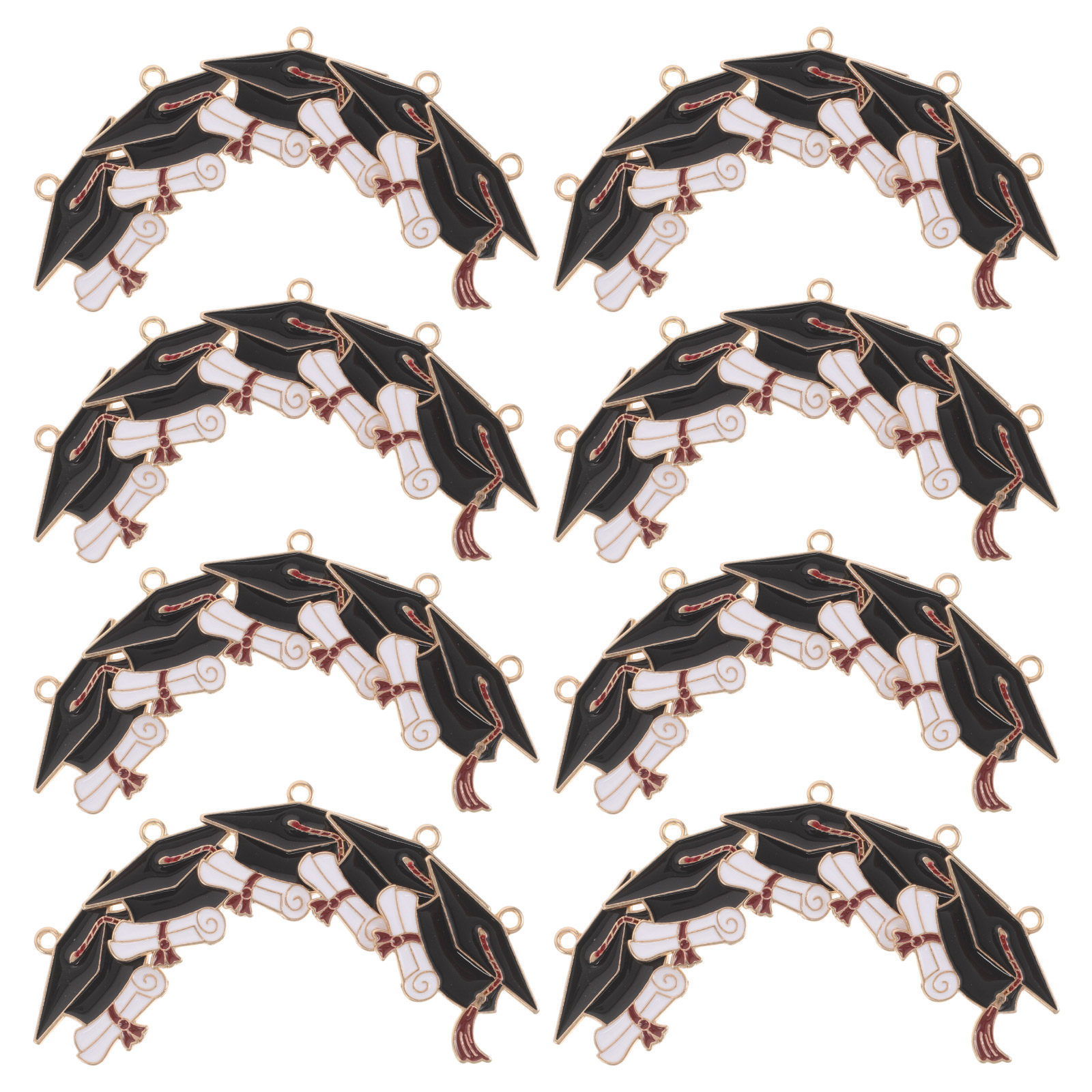 50Pcs Graduation Cap Charms Bu - Jewelry Making Diploma recensione e prezzo