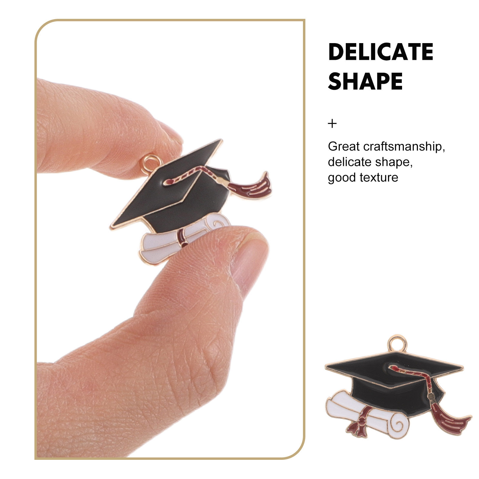 50Pcs Graduation Cap Charms Bu - Jewelry Making Diploma recensione e prezzo