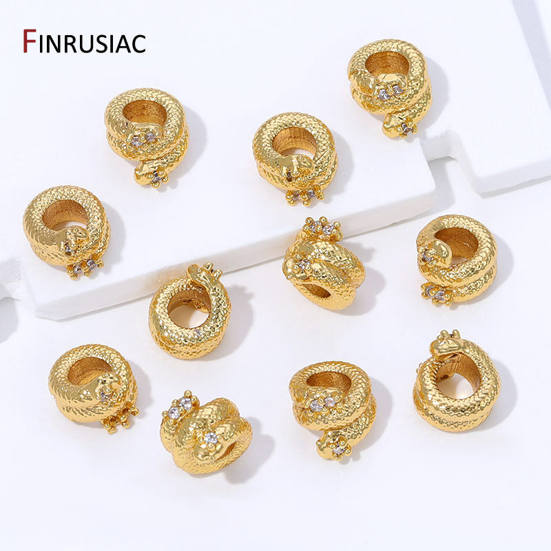 18K Gold Plated Brass Snake Sh - Jewelry Making Items recensione e prezzo