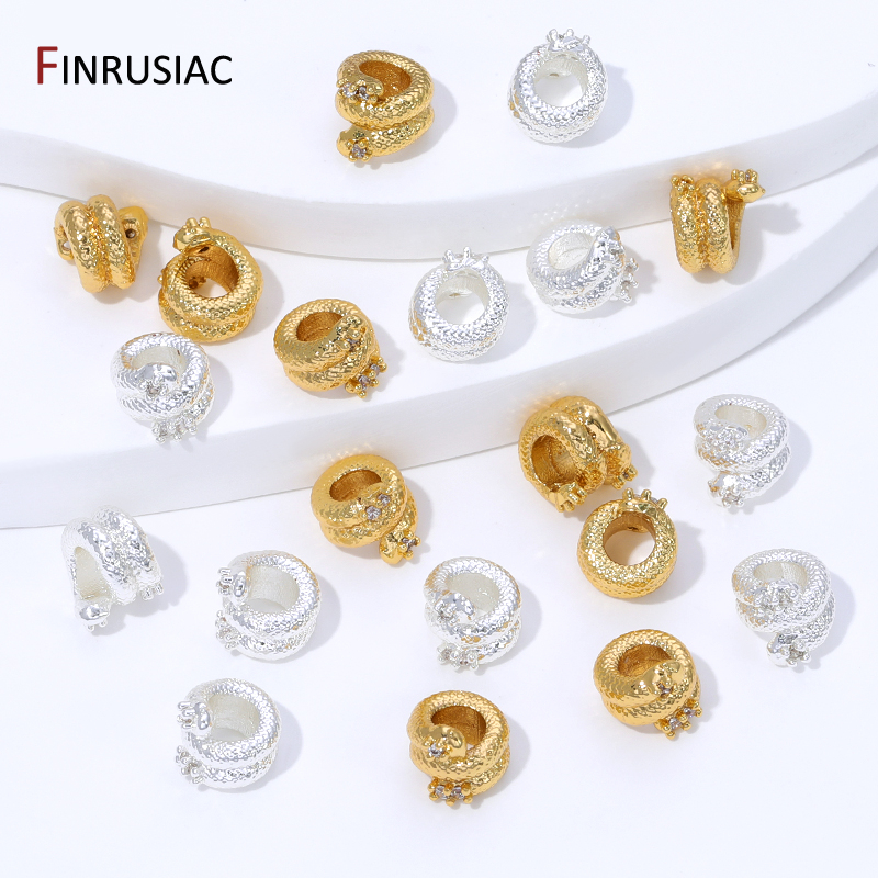 18K Gold Plated Brass Snake Sh - Jewelry Making Items recensione e prezzo