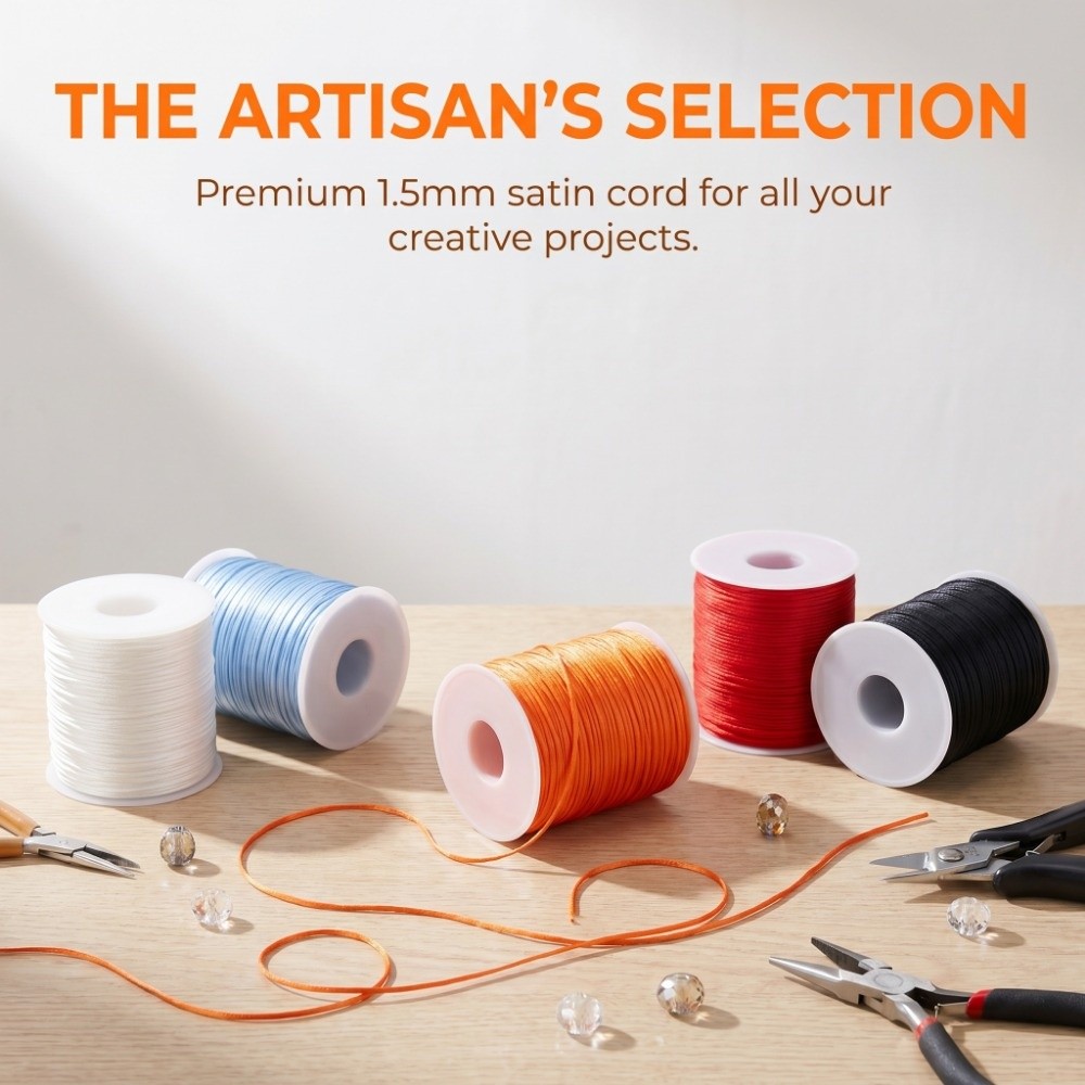 100m Craft String 1.5mm Satin  - Knotting Cord Silk recensione e prezzo
