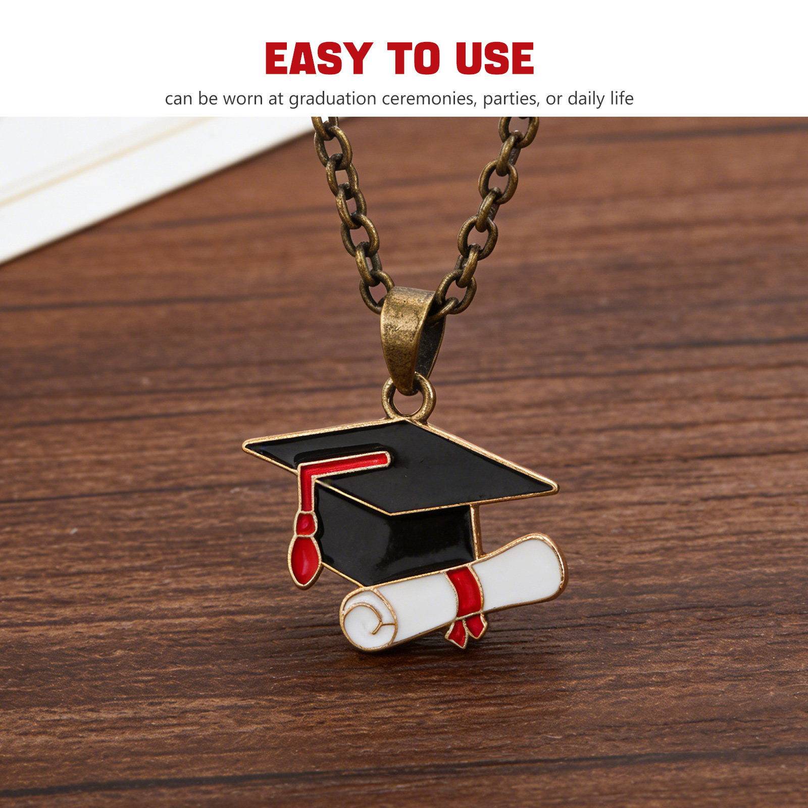 30Pcs Graduation Cap Pendant C - Jewelry Making Diploma recensione e prezzo