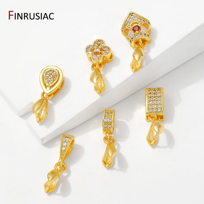 18K Gold Plated Brass With Zir - Jewelry Making Items recensione e prezzo