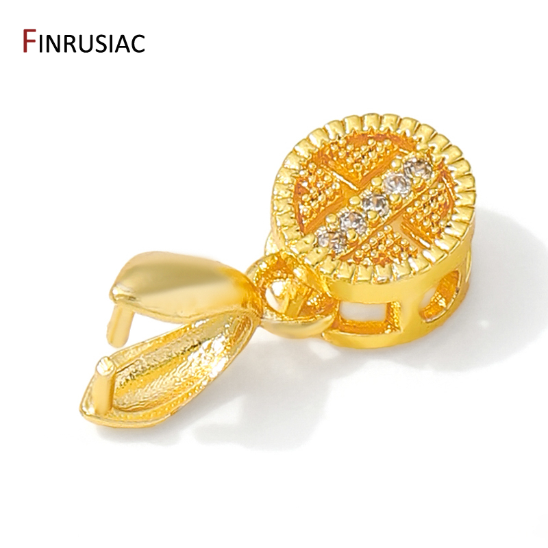 18K Gold Plated Brass With Zir - Jewelry Making Items recensione e prezzo