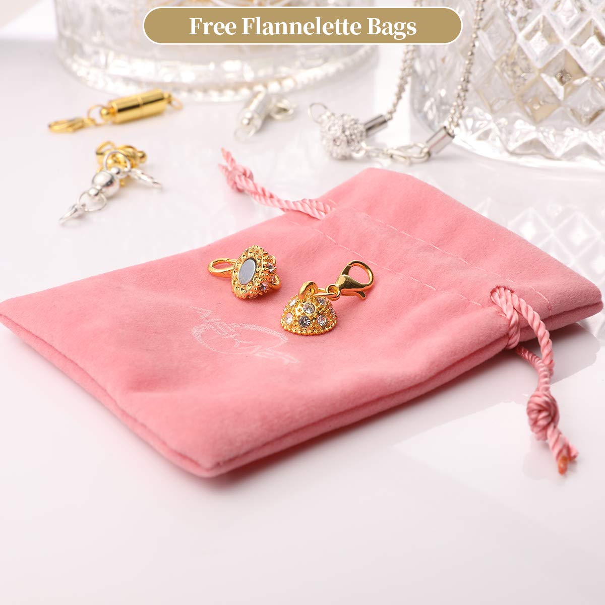 12 Pieces Magnetic Necklace Cl - Lobster Clasp Silver recensione e prezzo