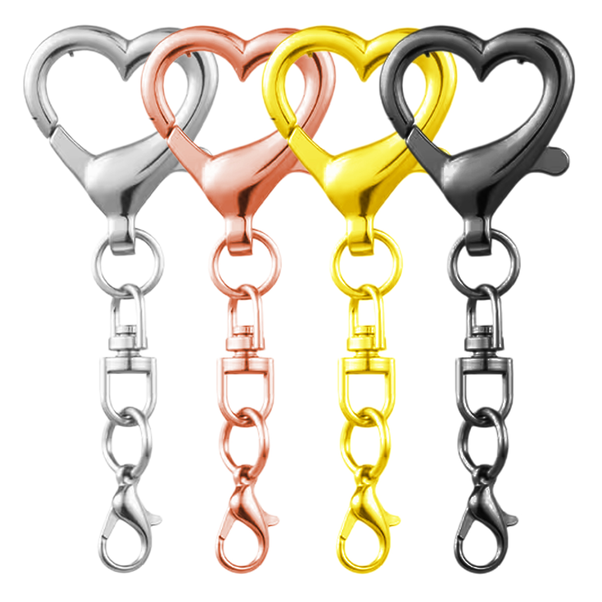 5/15/30Pcs Heart Shaped Swivel - Jewelry Making Chain recensione e prezzo