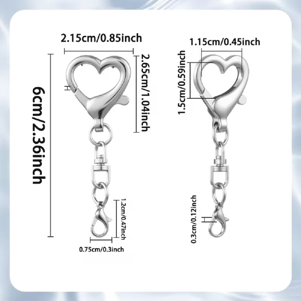 5/15/30Pcs Heart Shaped Swivel - Jewelry Making Chain recensione e prezzo