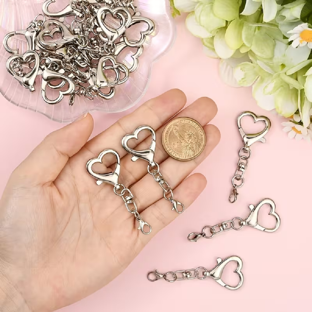 5/15/30Pcs Heart Shaped Swivel - Jewelry Making Chain recensione e prezzo