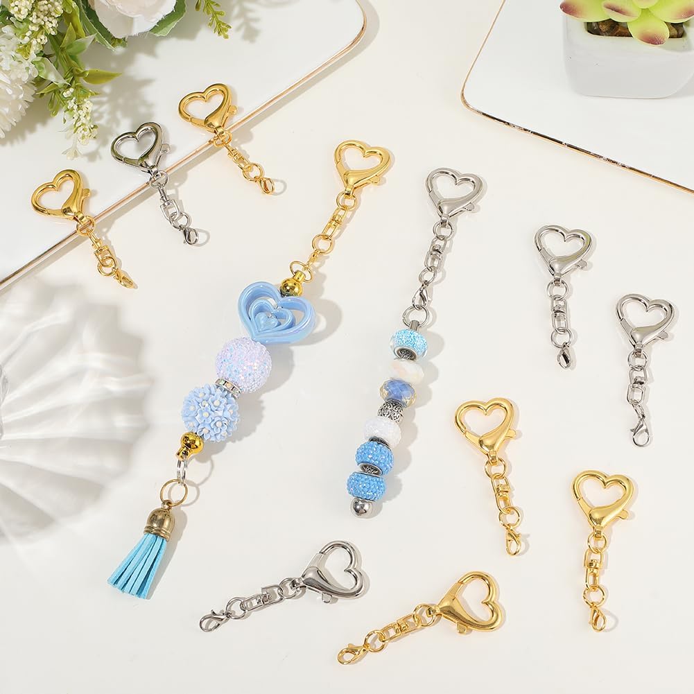 5/15/30Pcs Heart Shaped Swivel - Jewelry Making Chain recensione e prezzo