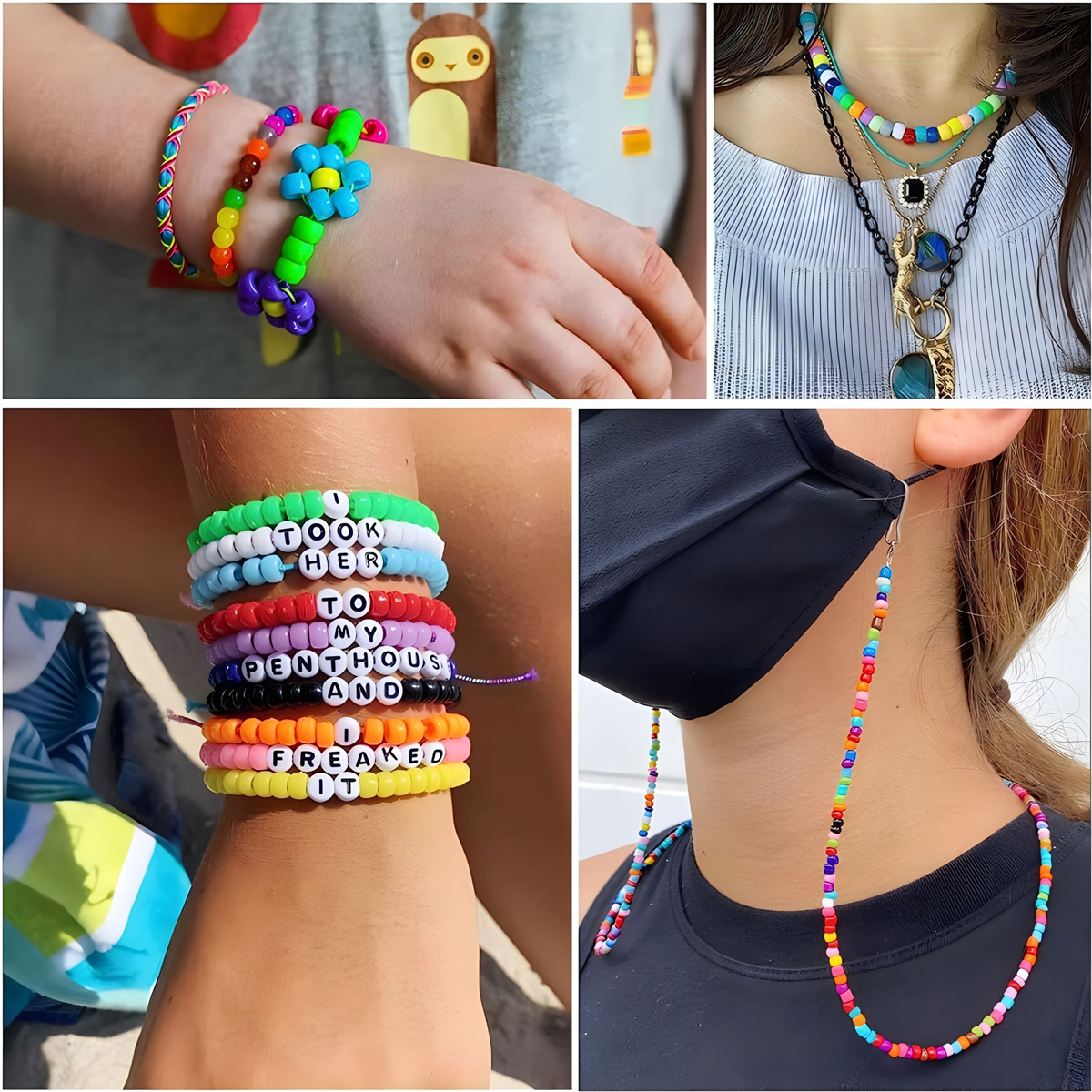 500pcs Pony Candy Colorful Pla - Jewelry Making Business recensione e prezzo