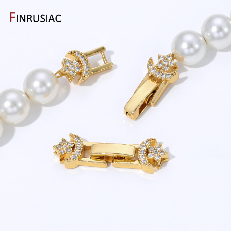 18K Gold Plated Brass Pearl Cl - Jewelry Making Items recensione e prezzo