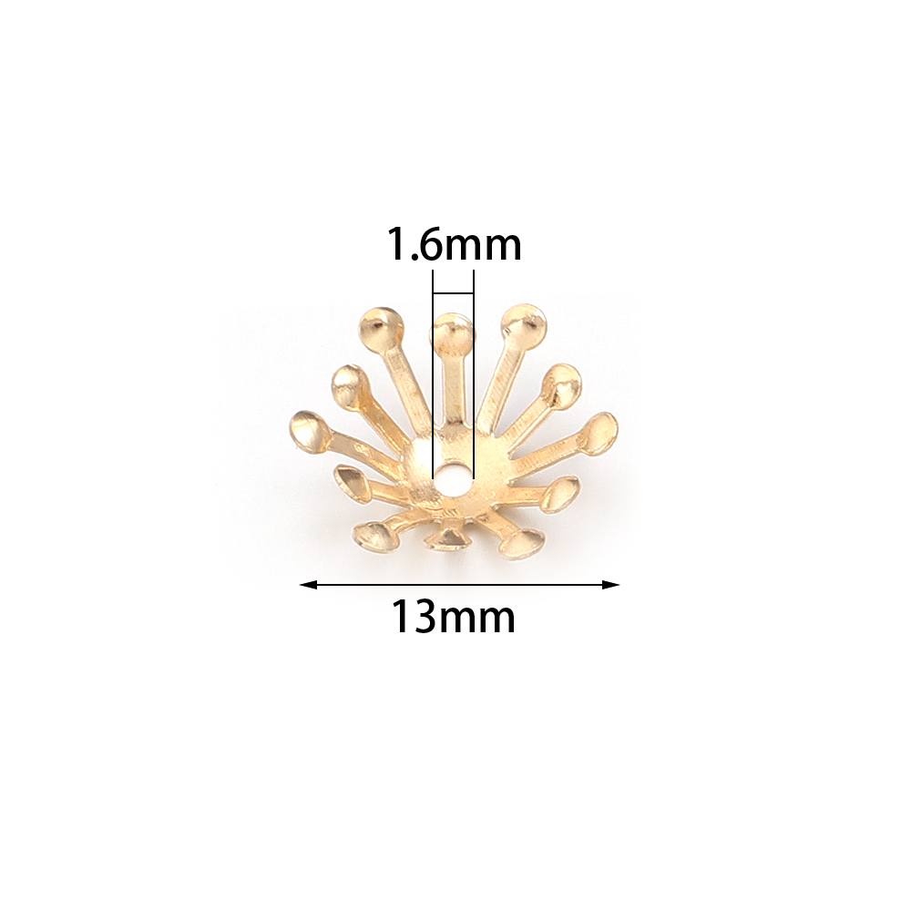 100Pcs Diameter 13MM Gold Colo - Jewelry Making Materials Wholesale recensione e prezzo