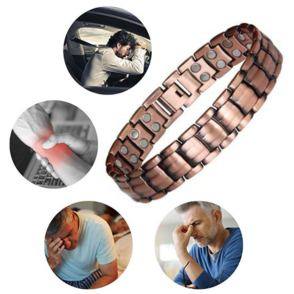 Men Red Copper Bracelet Busine - Jewelry Making Business recensione e prezzo